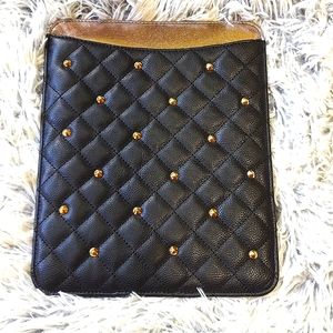 Steve Madden Black Gold Studded Ipad/Tablet Case